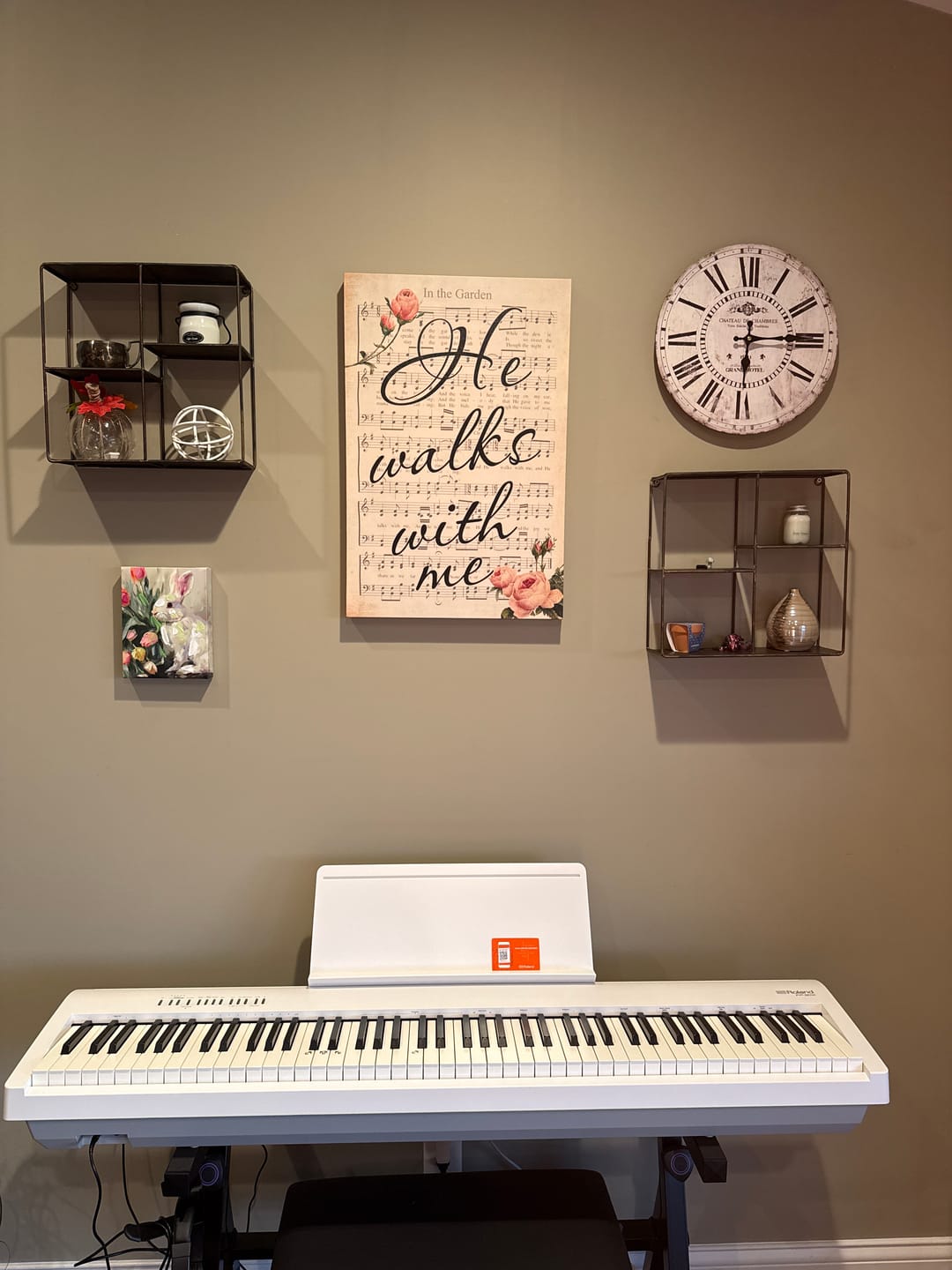 Customer photo review of He Walks With Me Wall Art Canvas Print