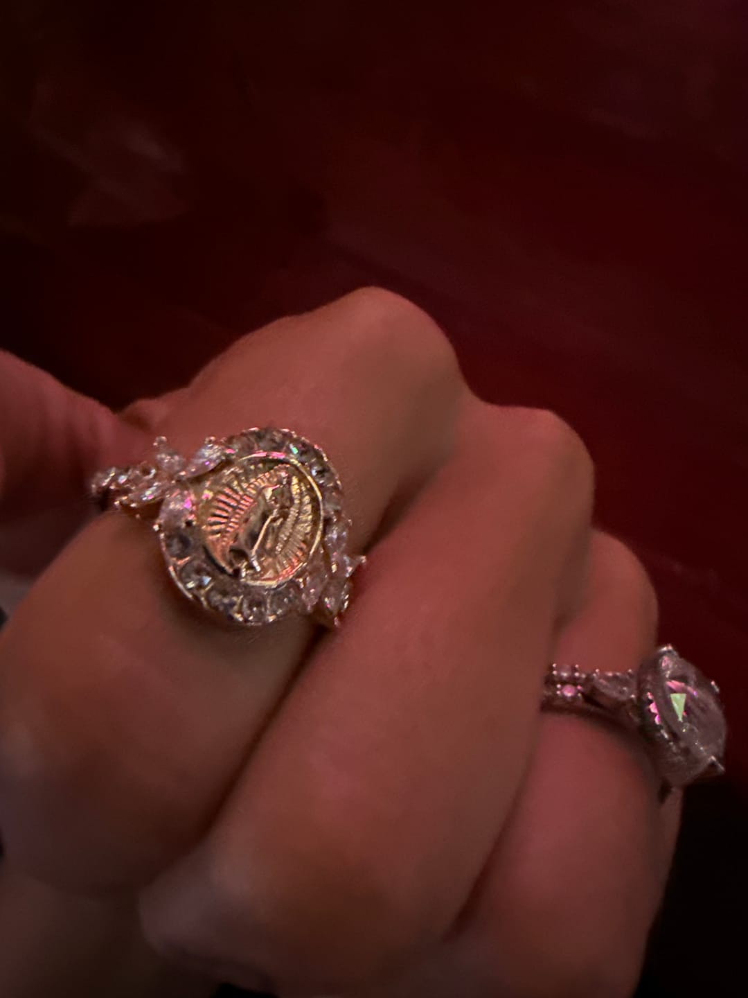 Customer photo review of FREE Today: Elegant Virgin Mary Emblem Ring: Sacred Detail for Daily Devotion