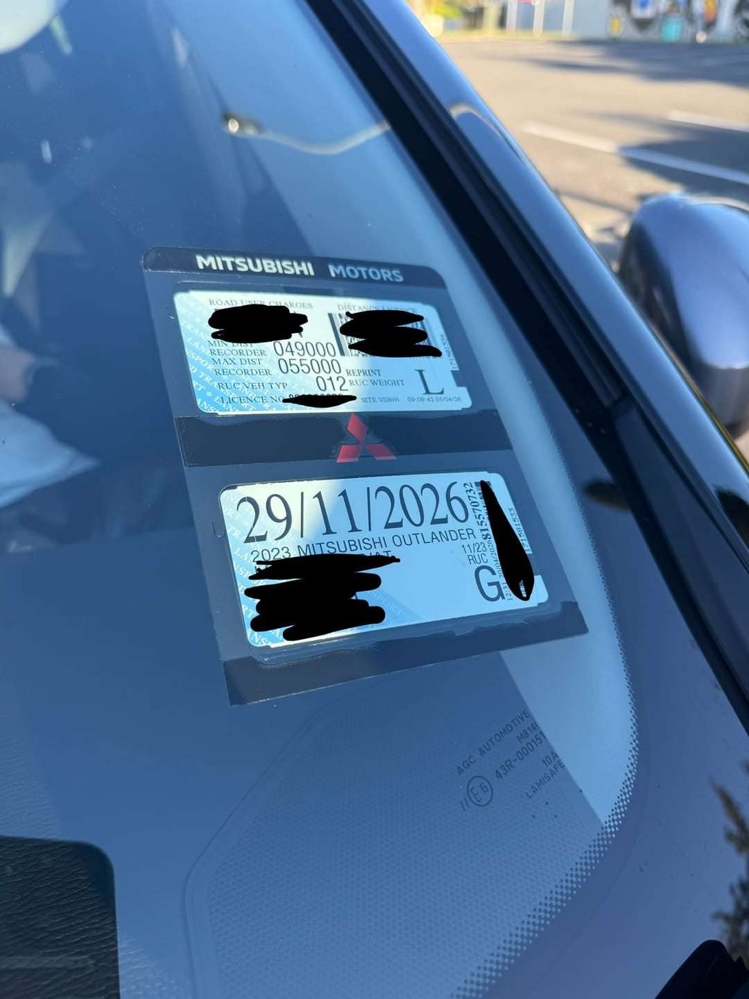 Customer photo review of Mitsubihi Motors - Double Pocket Rego/RUC Holder