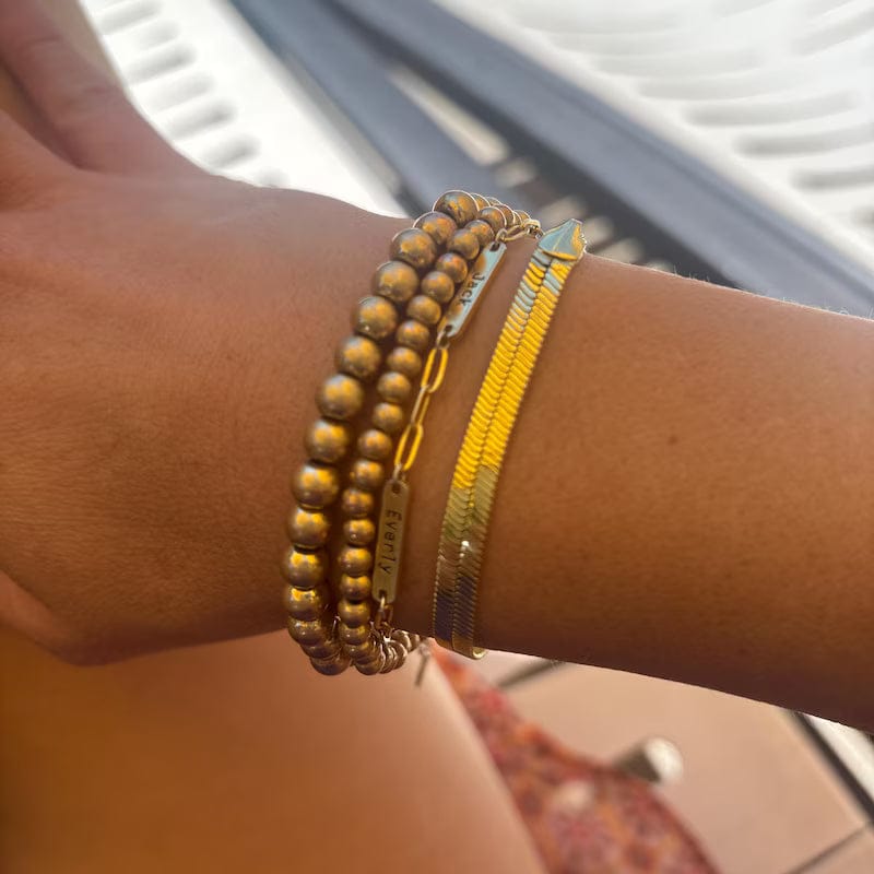 Customer photo review of Custom Name Bar Bracelet