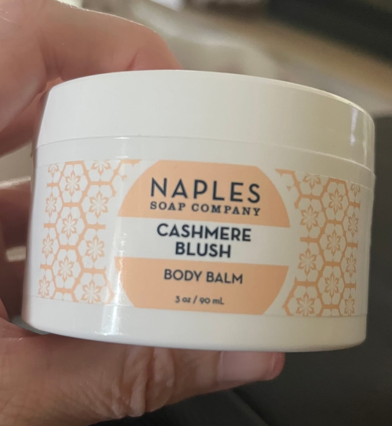 Customer photo review of Cashmere Blush Body Balm 3 oz