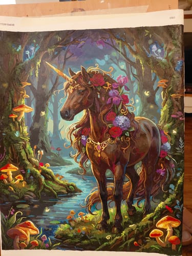 Customer photo review of Midnight Rose Unicorn (80 Colors)