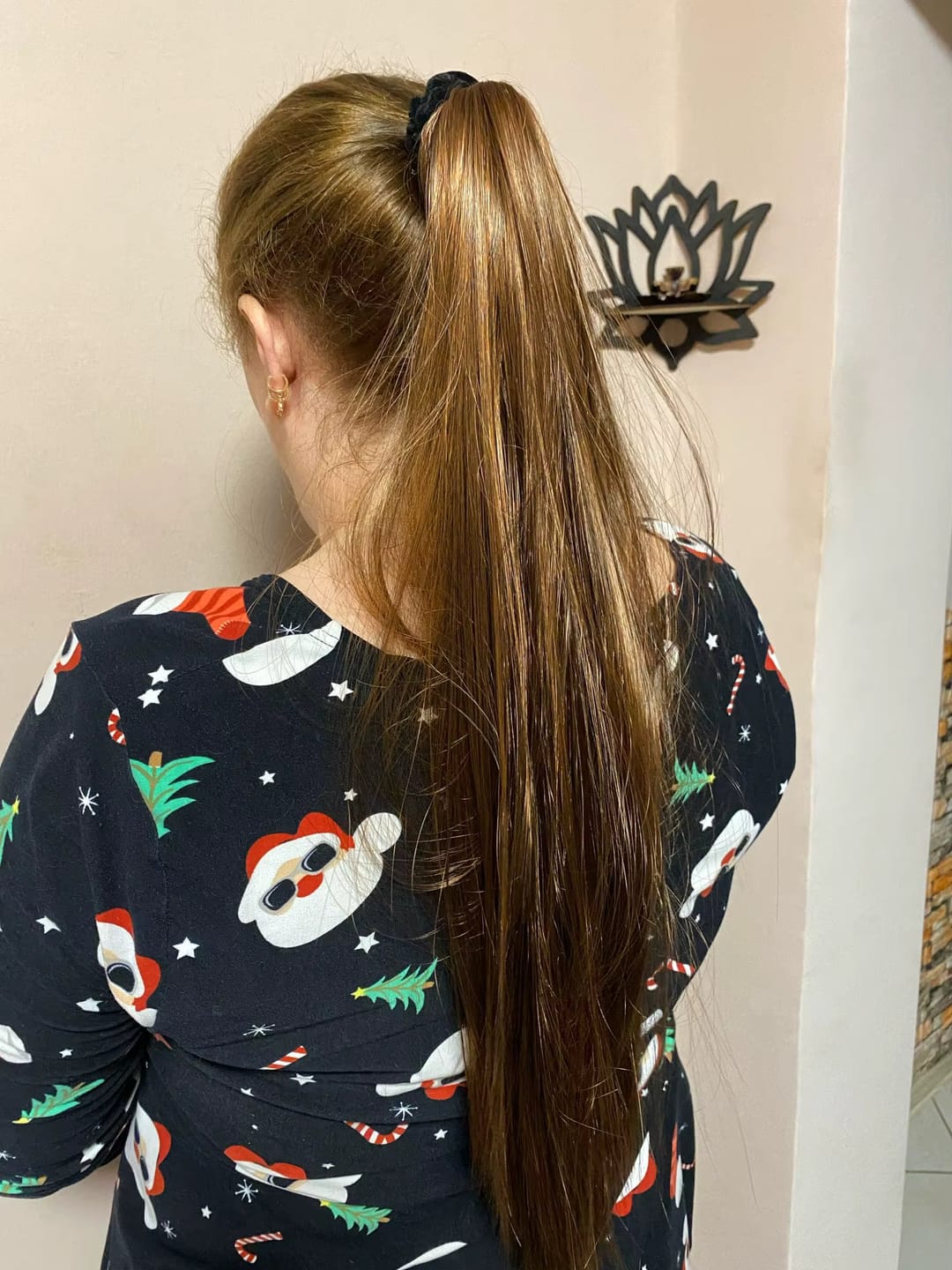 Customer photo review of Remy Ponytail Extension – Glatt