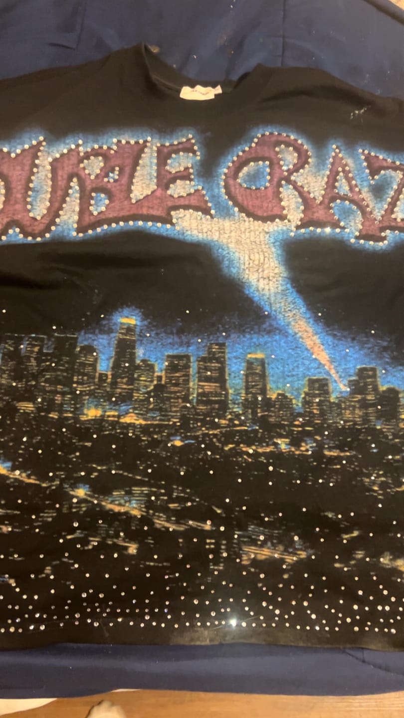 Customer photo review of Boxy L.A. Skyline Iced Out Tee-435