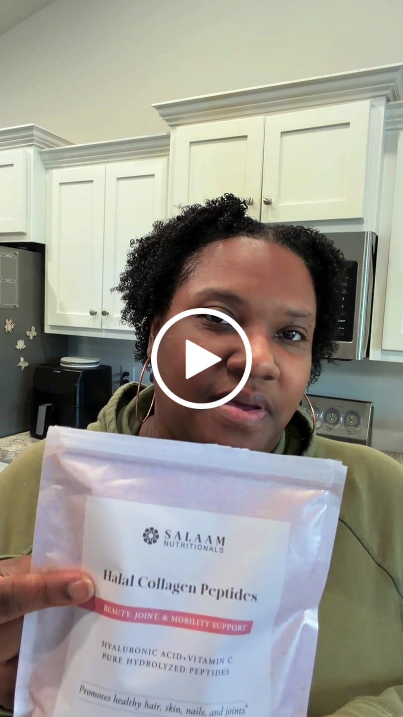 Customer video review of Pure Halal Collagen Hydrolyzed Peptides Type 1 & 3 Powder - With Vitamin C & Hyaluronic Acid | Salaam Nutritionals
