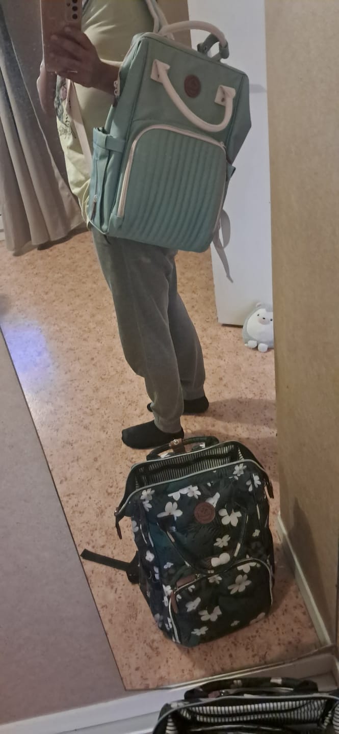 Customer photo review of Sac à dos à langer Richie - Sauge