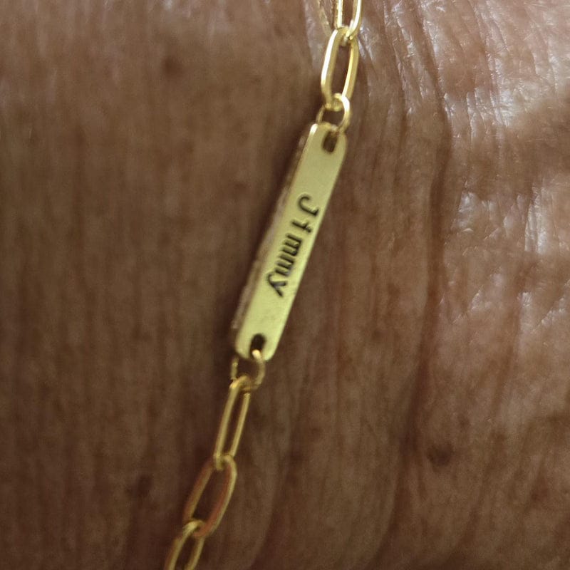 Customer photo review of Custom Name Bar Bracelet