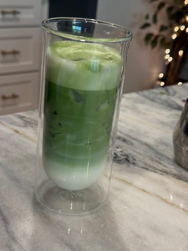 Customer photo review of FLUR Iced Coffee Glasses