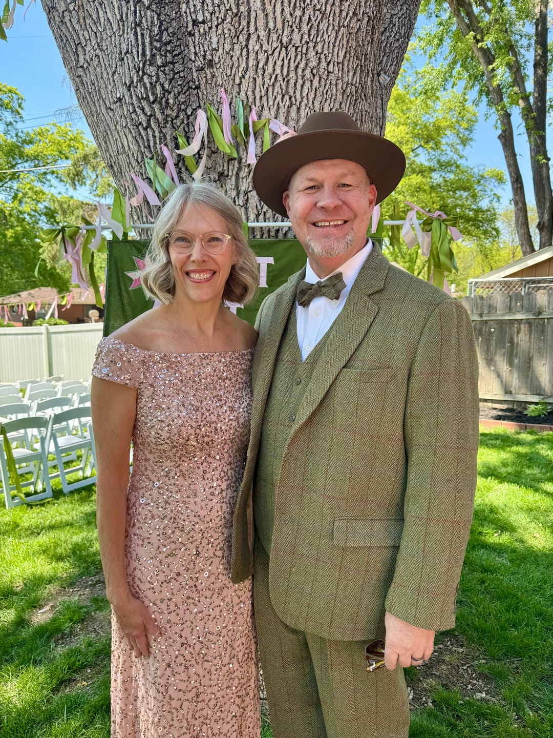 Customer photo review of Harvest Green Check Tweed 3 Piece Suit