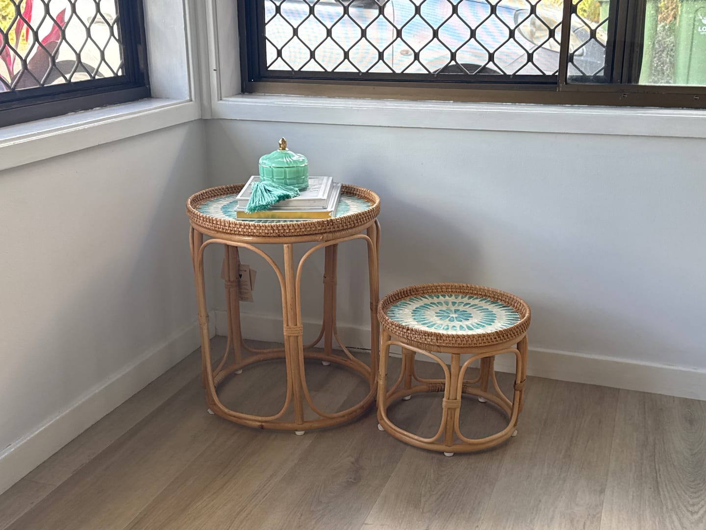 Customer photo review of Serene Rattan Table Set