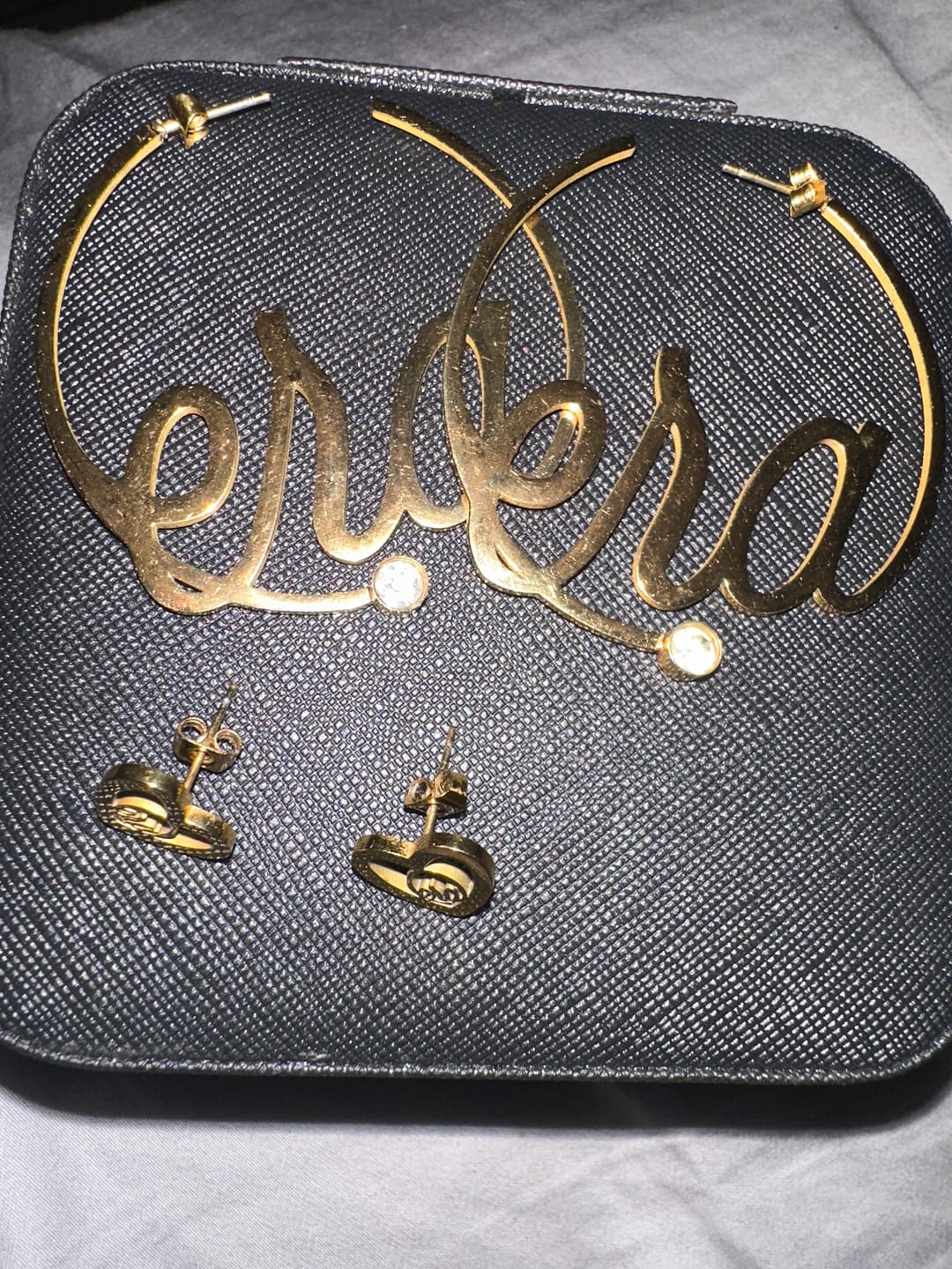 Customer photo review of Gold Thando Studs
