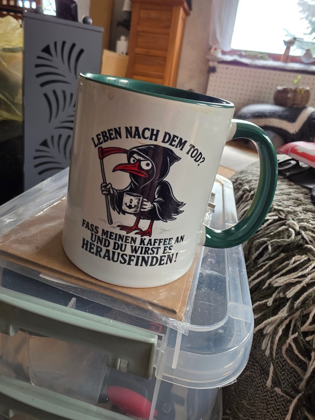 Customer photo review of Leben nach dem Tod?  Kaffee  · Keramiktasse Zweifarbig