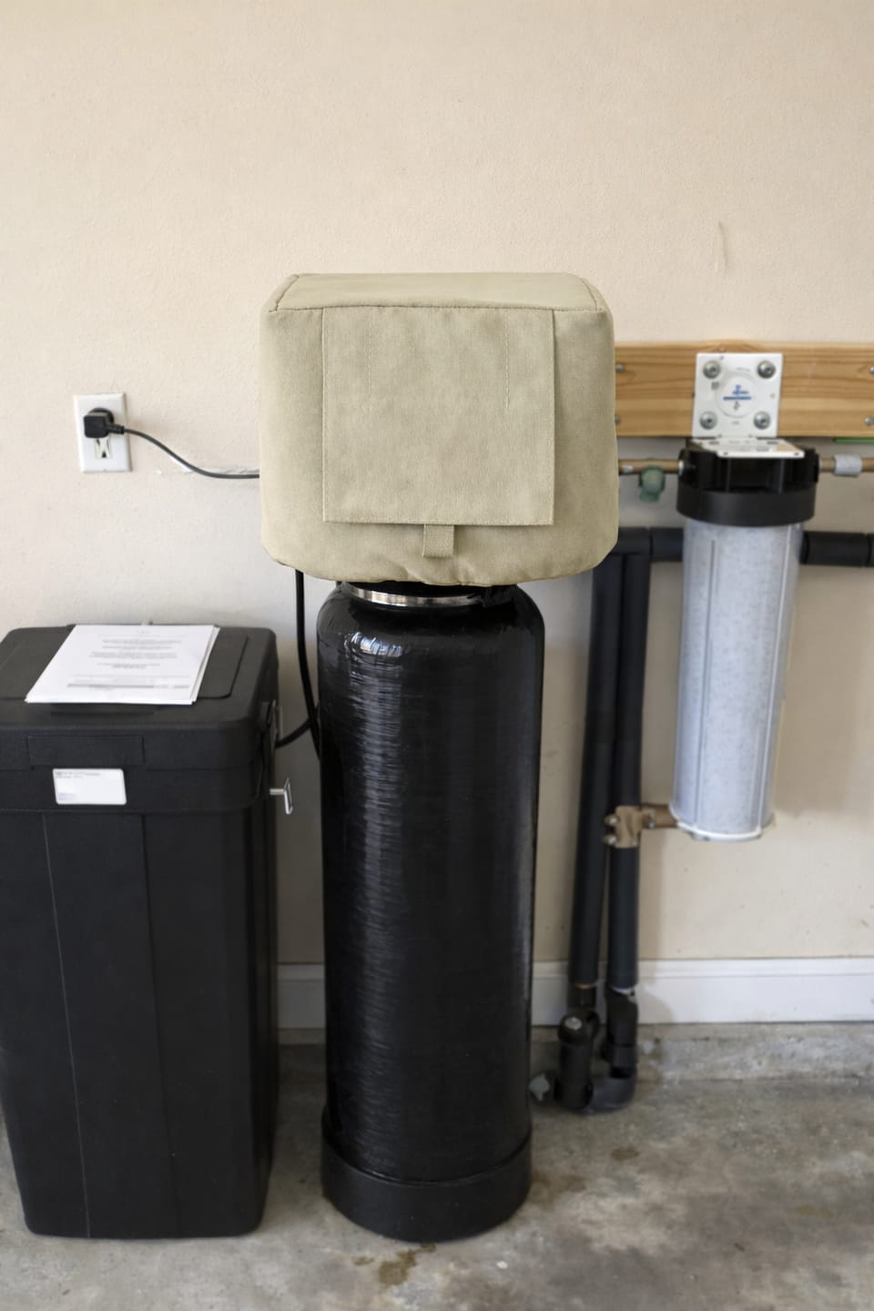 Customer photo review of Cold Snap Water Softener Covers (Black)