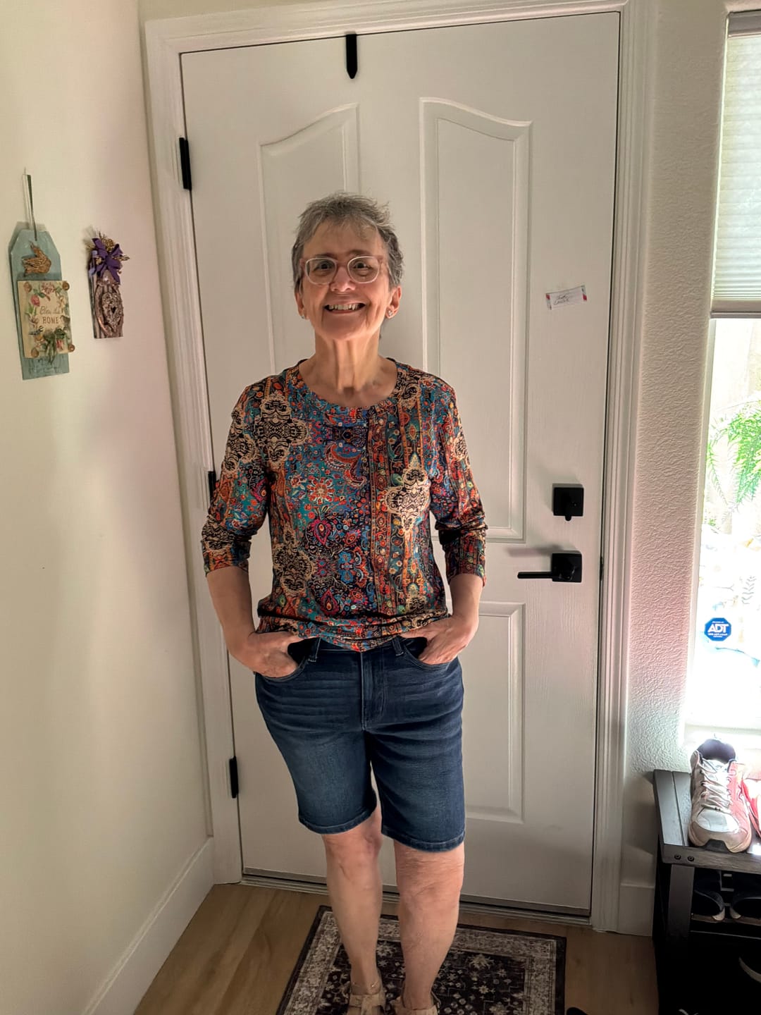 Customer photo review of Judy Blue Mid-Rise Bermuda Denim Shorts