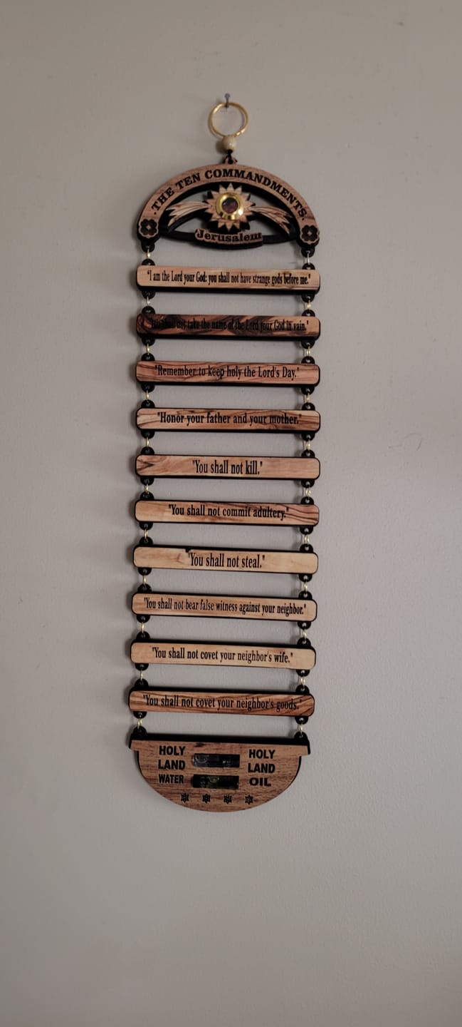 Customer photo review of Ten Commandments from the Holy Land Wall Hanging