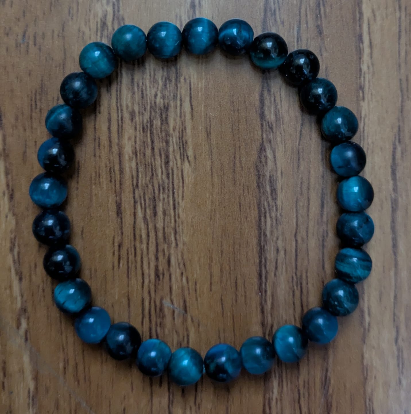 Customer photo review of Buddha Stones Blue Tiger Eye Protection Bracelet
