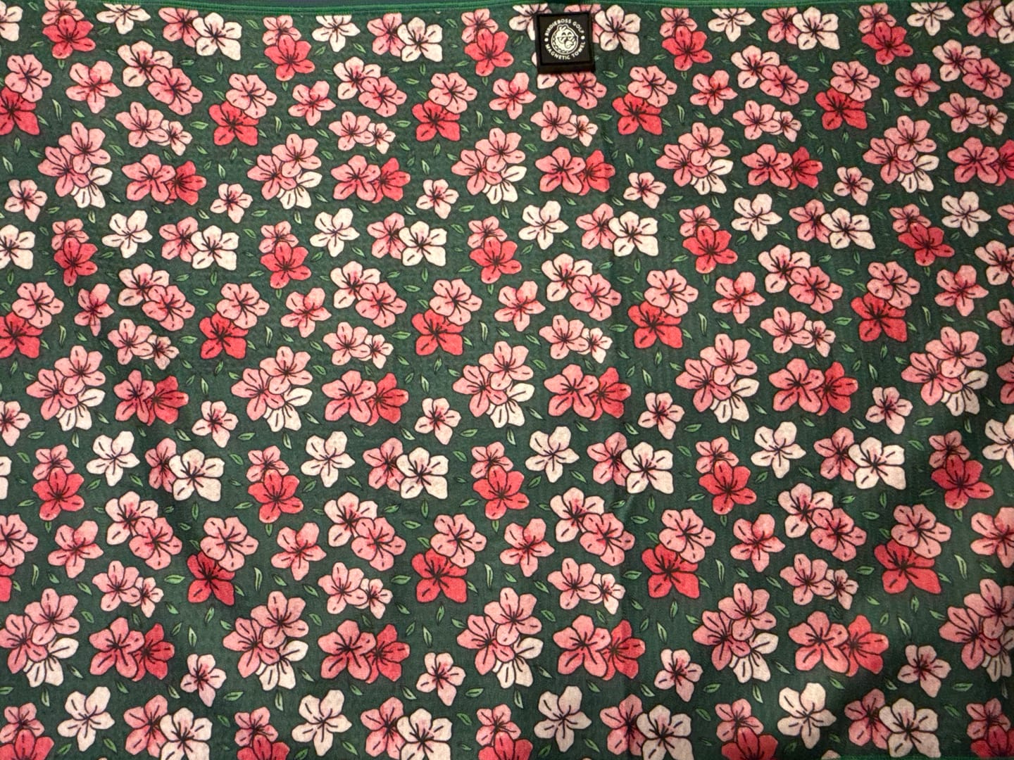 Customer photo review of Azaleas - Magnetic Golf Towel