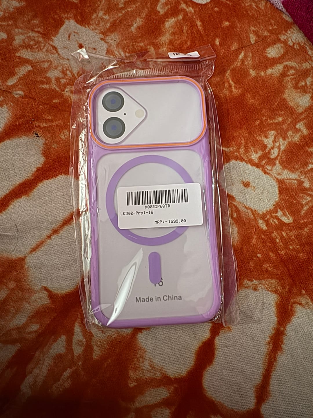 Customer photo review of LuxuryKase Frosted Clear Mag-Safe Case | Translucent Matte Back | Soft TPU Bumper + Hard PC Back | Raised Camera Protection | Wireless Charging Compatible For iPhone & Samsung Series