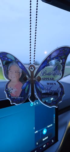 Customer photo review of I Am Always With You - Personalized Custom Car Plastic Hanging Ornament CO25