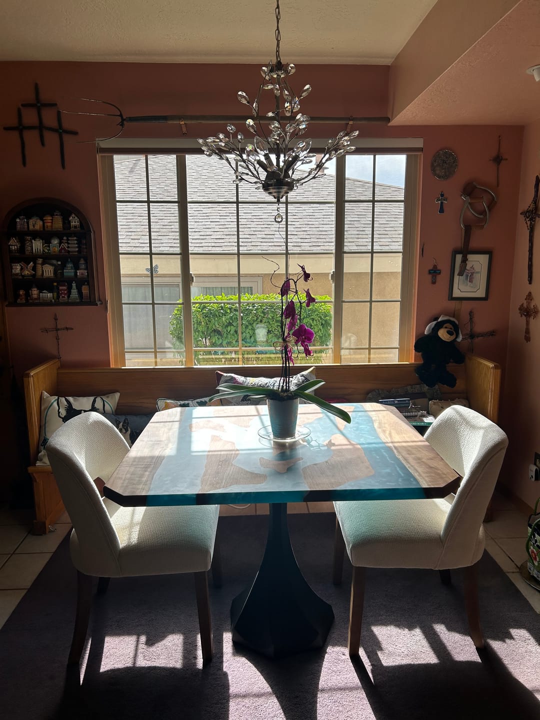 Customer photo review of Table Base 311S Lithe 28" H Handcrafted  DIY for Live Edge Wood Slap Projects