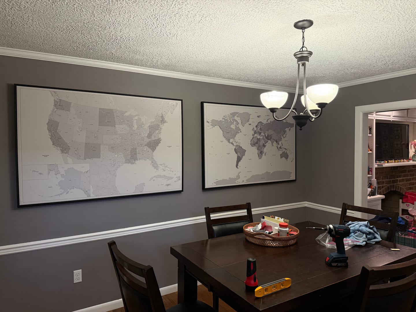 Customer photo review of Smart Pin USA Map - White