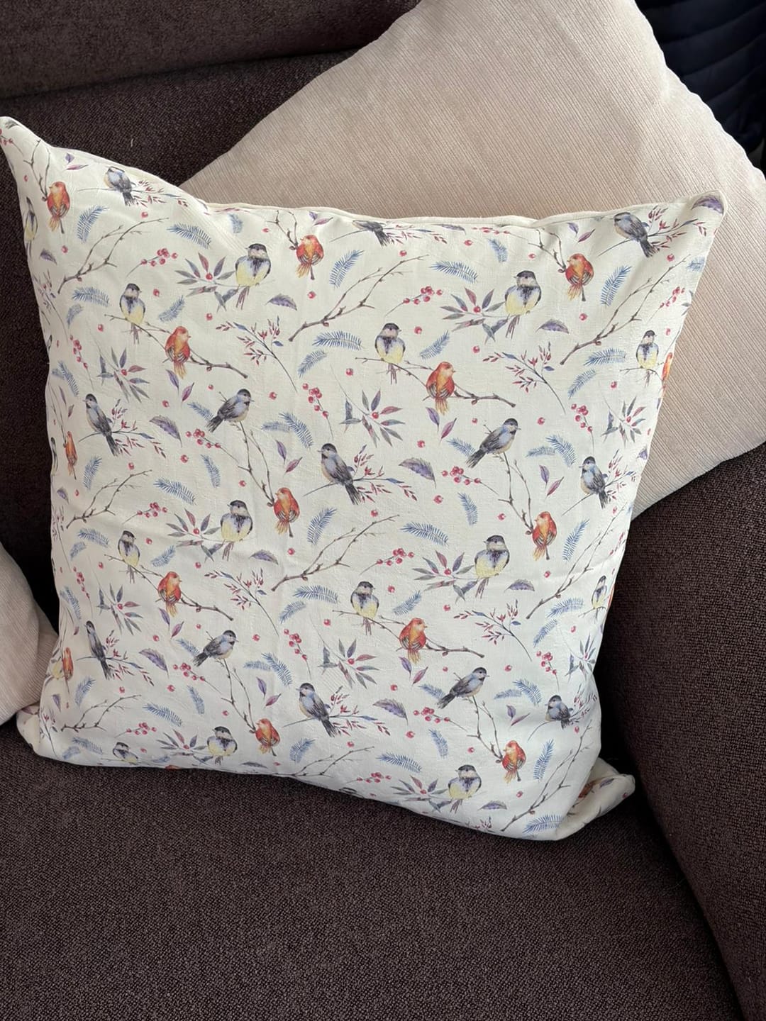 Customer photo review of Try Our New Fabric Panels: Linen Cushion Kit
