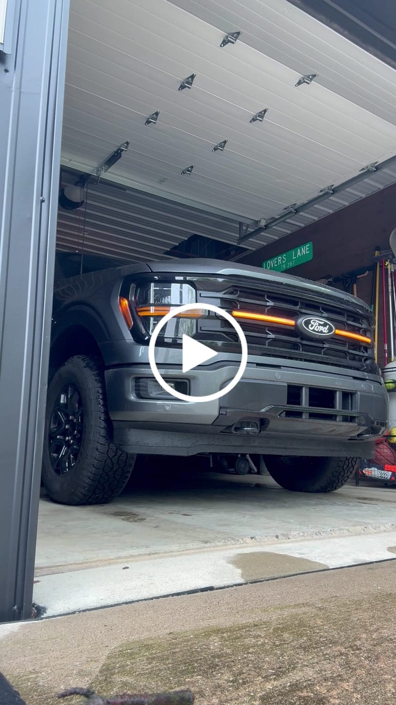 Customer video review of Smoked LED Grille Amber Lights W/ Sequential Turn Signal For 2024+ Ford F150 XLT