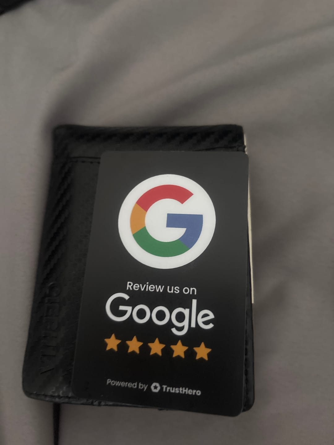 Customer photo review of Google Review Card - Black