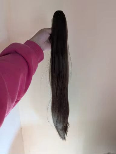Customer photo review of Remy Ponytail Extension – Glatt