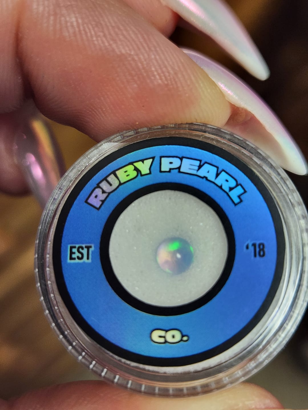 Customer photo review of 4mm Opal Terp Pearls