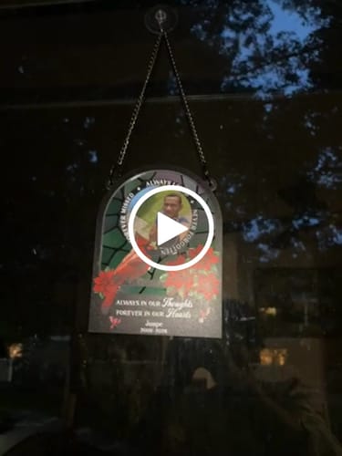 Customer video review of Forever Missed - Personalized Window Hanging Suncatcher SUN10