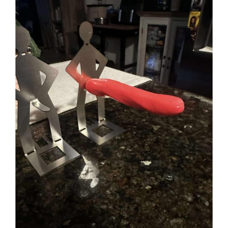 Customer photo review of Stainless Steel Sausage Holder BBQ Hot Dog Grill Rack