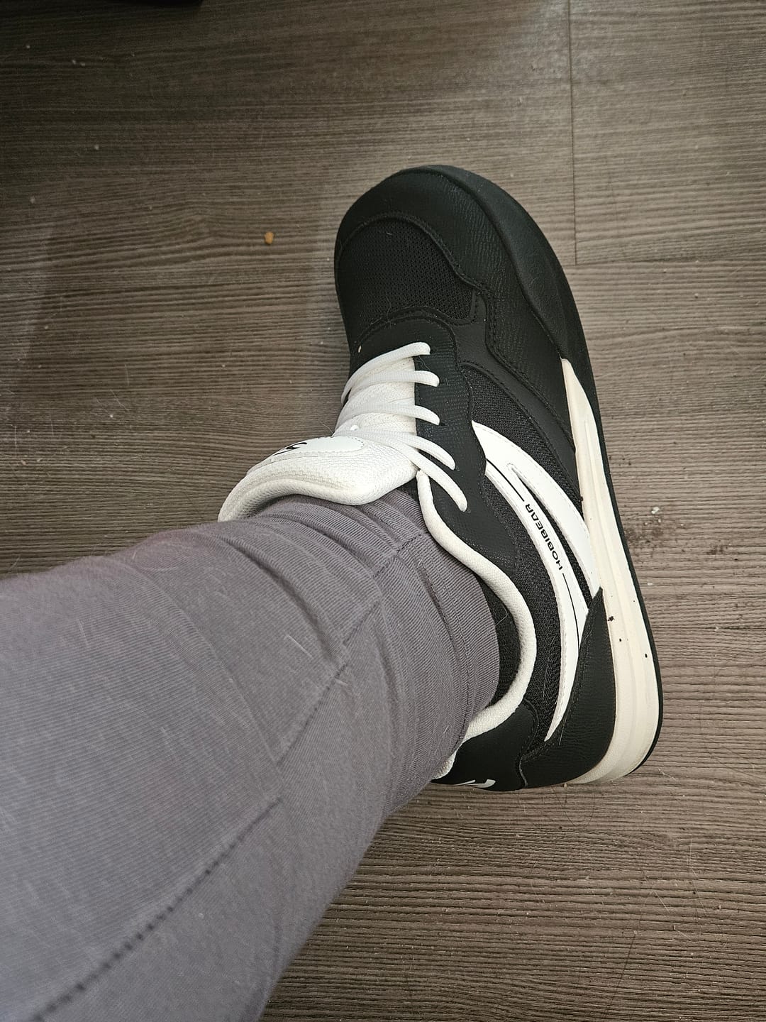 Customer photo review of Heather - Wide Toe Sneakers