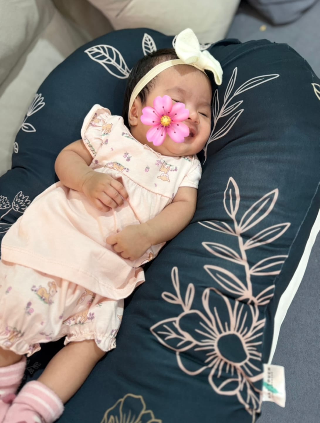 Customer photo review of Organic Duck-Down Feather Infant Lounger | Co-Sleeping, Lounging, Play-Time