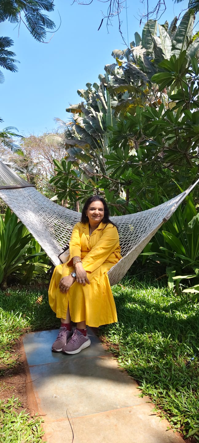 Customer photo review of Women Yellow Airy Linen Flared Dress