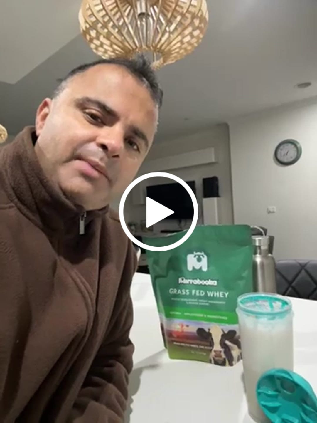 Customer video review of Grass Fed Whey Protein Unflavoured Natural 1kg (33 servings)