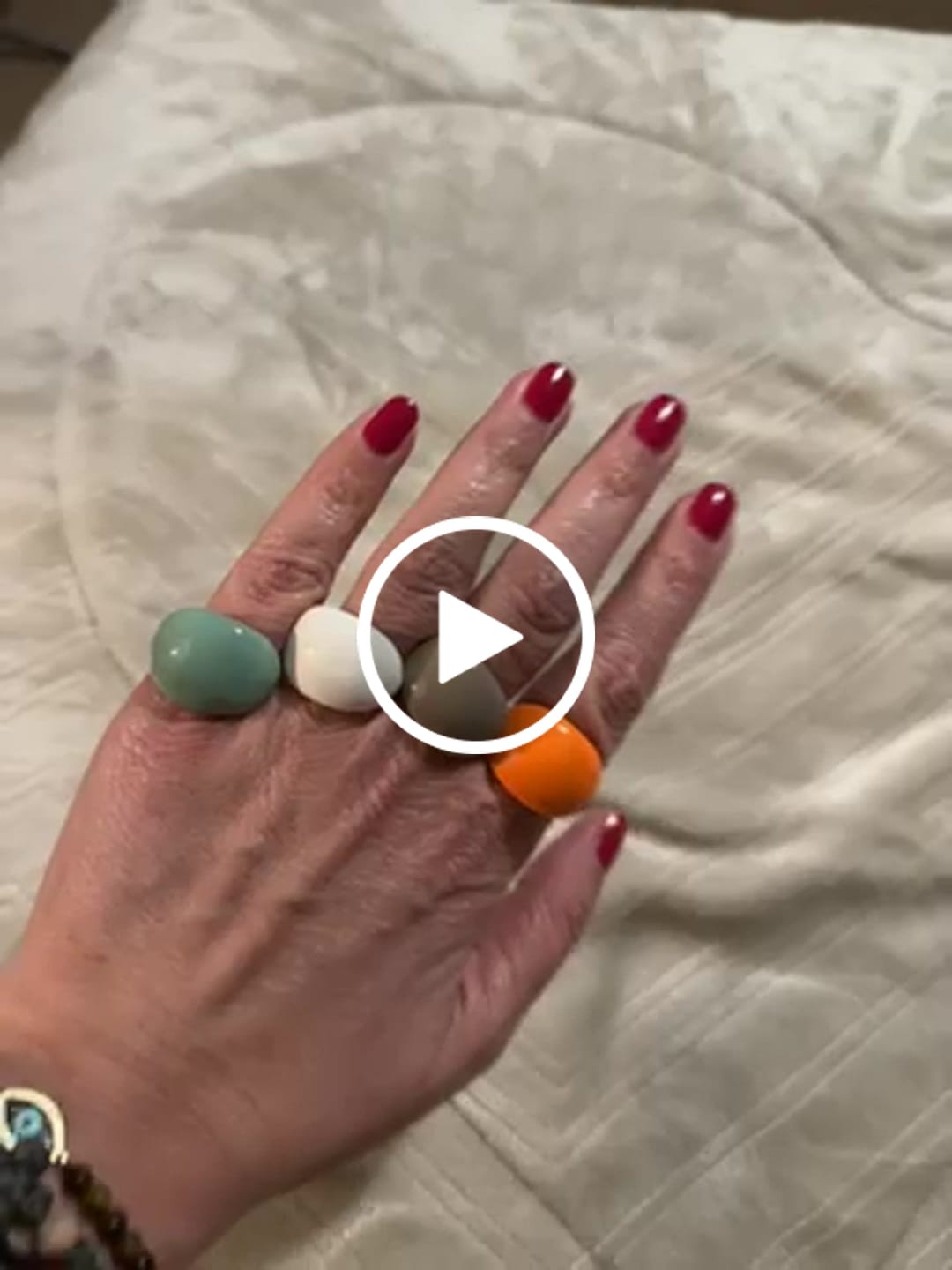 Customer video review of Lava Drop SS Enamel Ring