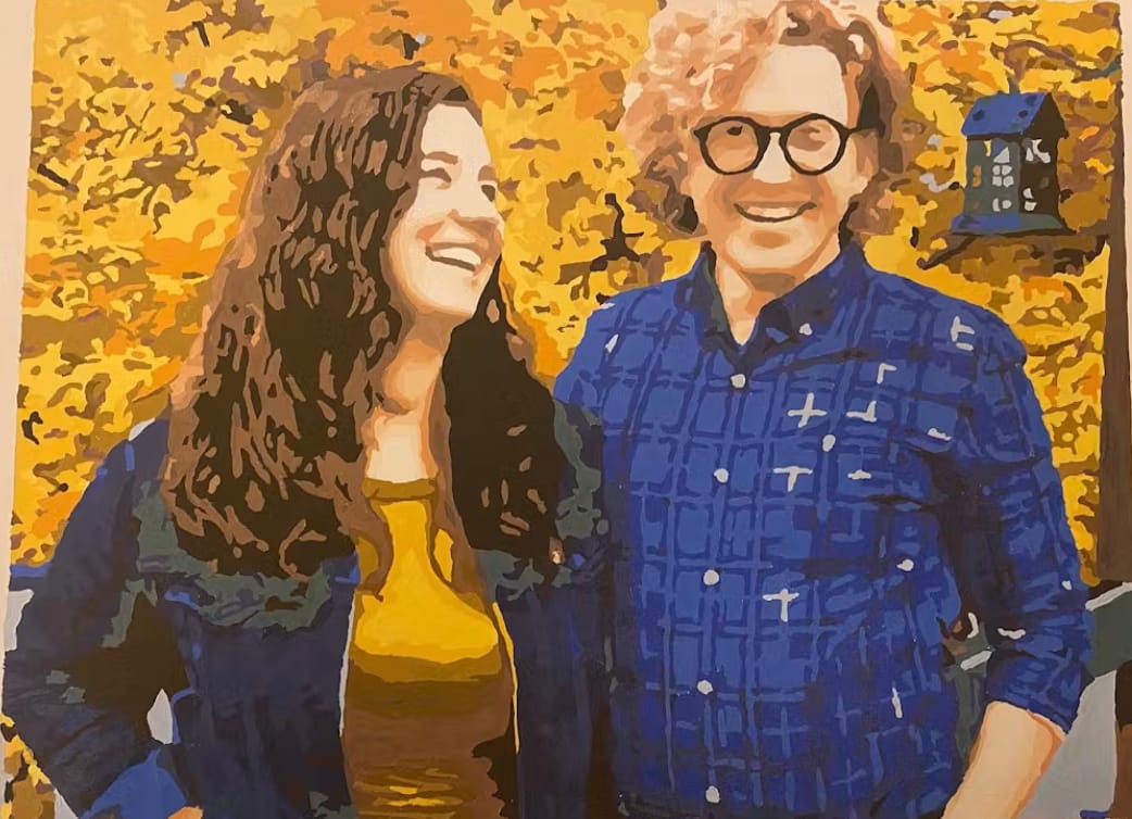 Customer photo review of Custom Paint By Numbers - Personalized Portraits Art
