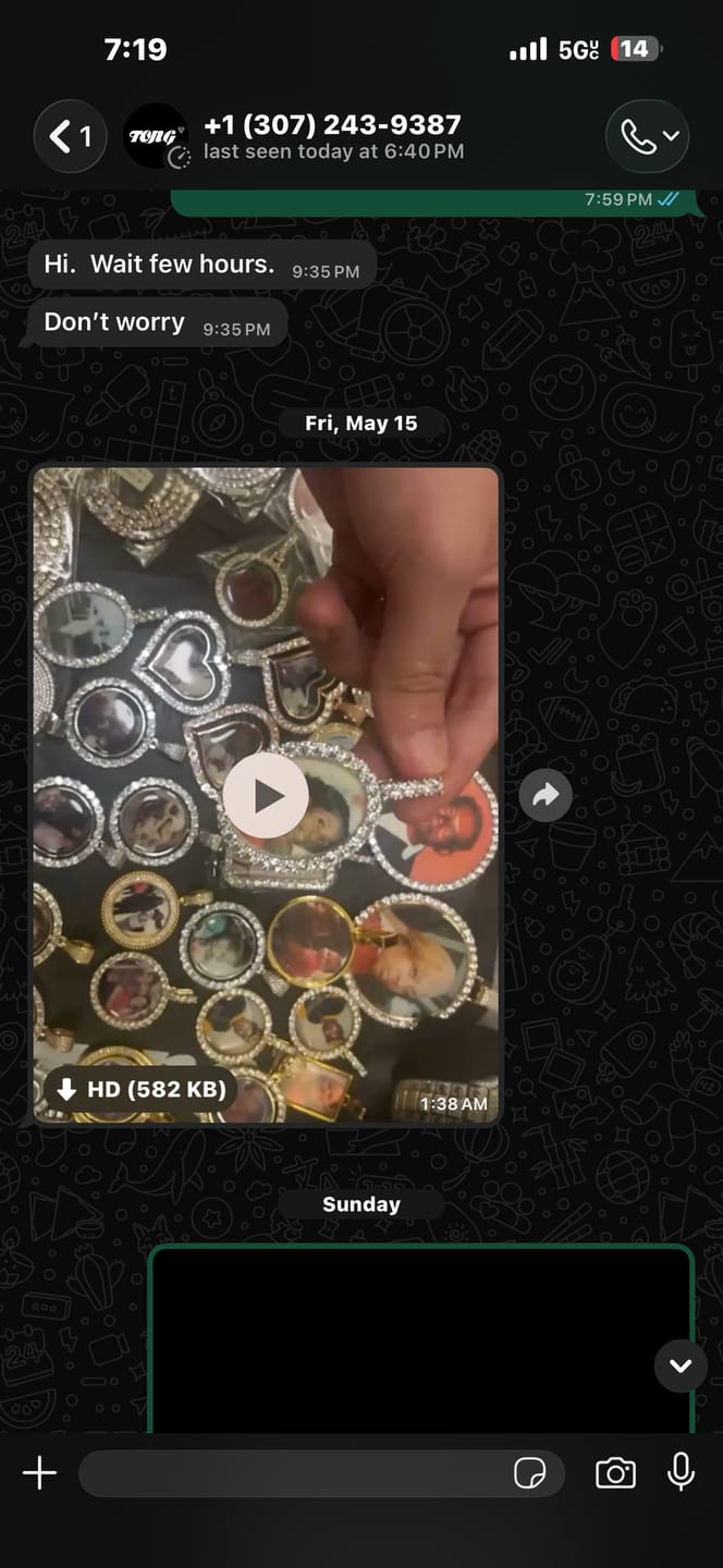 Customer photo review of 3D OVAL CUSTOM PICTURE PENDANT