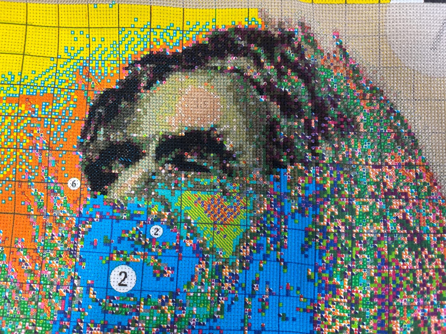 Customer photo review of Custom Cross Stitch Tapestry Kit | Just Upload Your Photo!