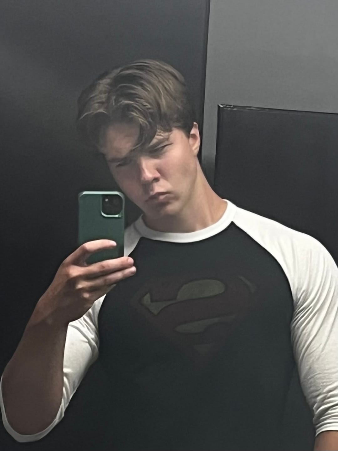 Customer photo review of 8072 - Superman 3/4 Raglan Shirts