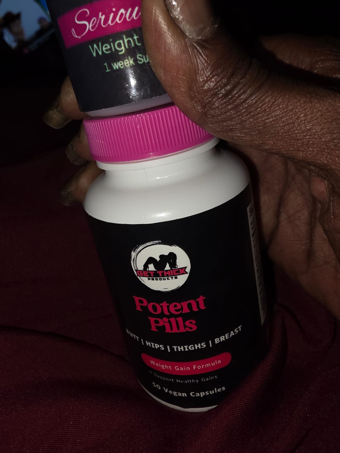 Customer photo review of Max Thick Quick™ Curve & Weight Gain Support Capsules – Black Version