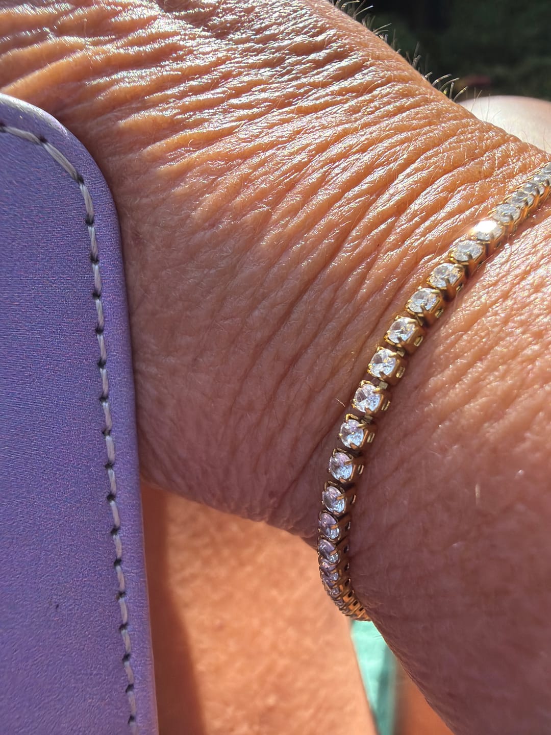 Customer photo review of Minimal Tennis Bracelet