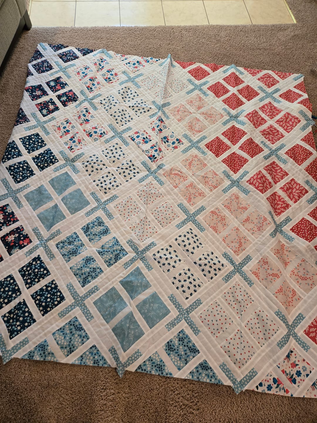 Customer photo review of Skylight Precut Sew-Ready Quilt Kit