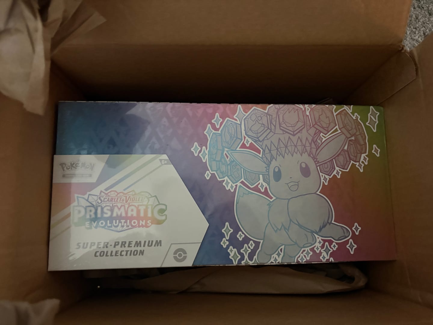 Customer photo review of Prismatic Evolutions Super-Premium Collection - SV: Prismatic Evolutions
