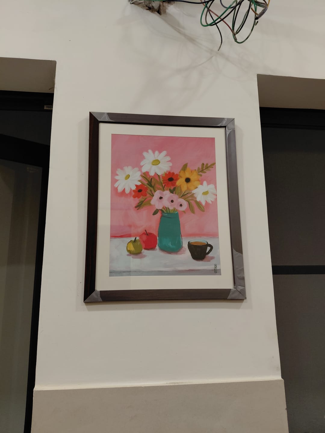 Customer photo review of Cheerful Floral Still Life Botanical Wall Art Print