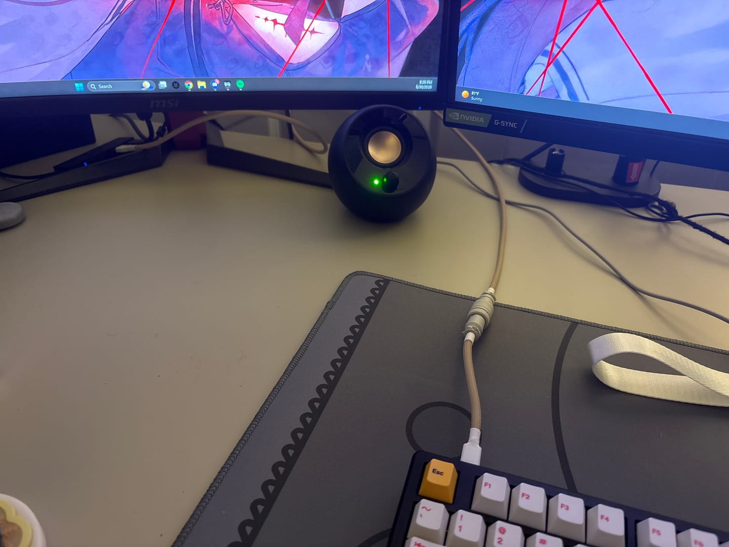 Customer photo review of Custom Straight Keyboard Cable