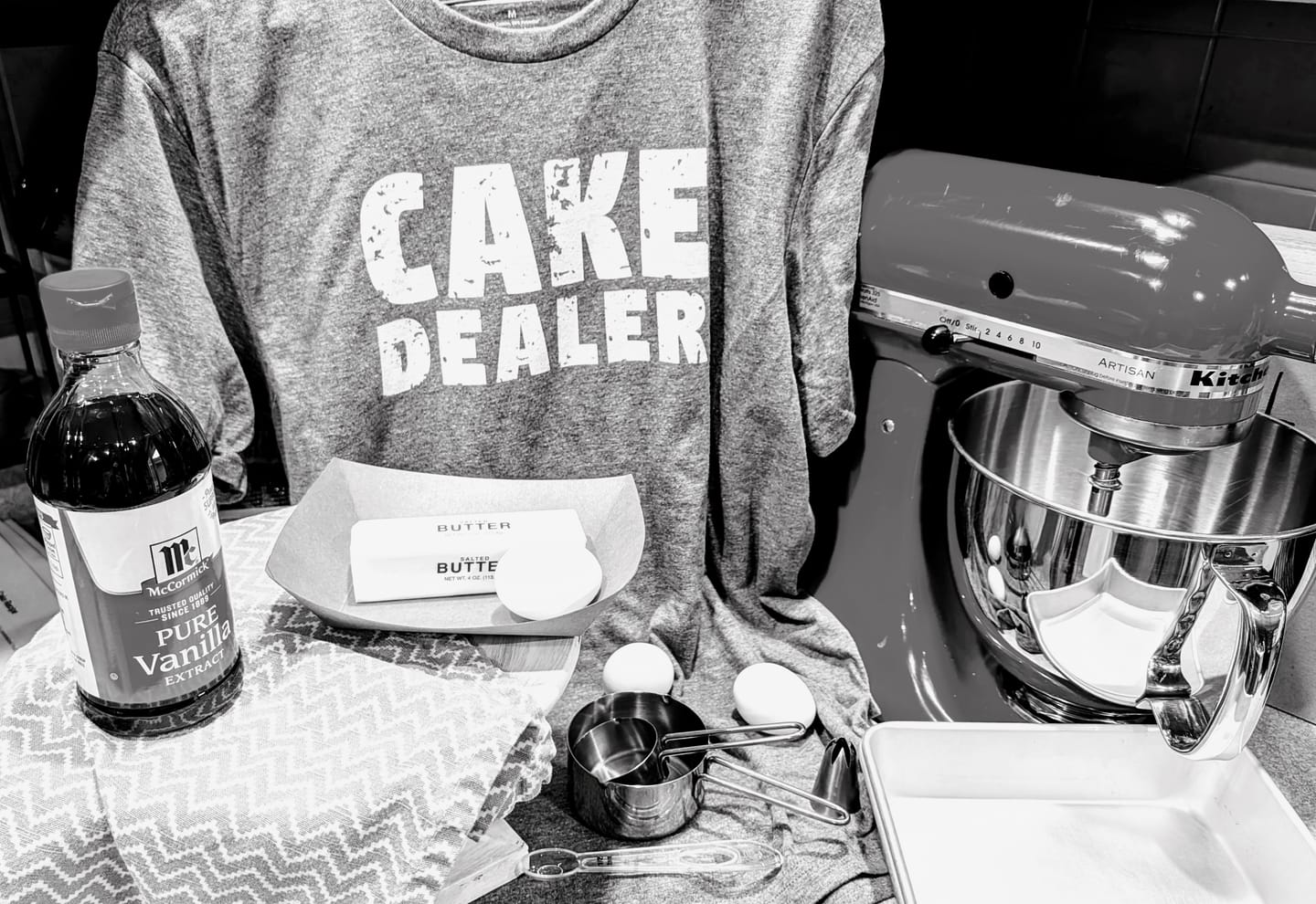 Customer photo review of Cake Dealer T-Shirt