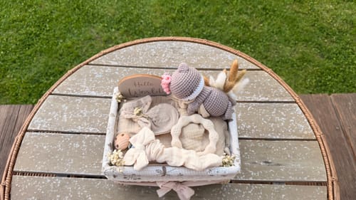 Kundenbewertung mit Foto zu Windelkorb – Geschenk zur Geburt