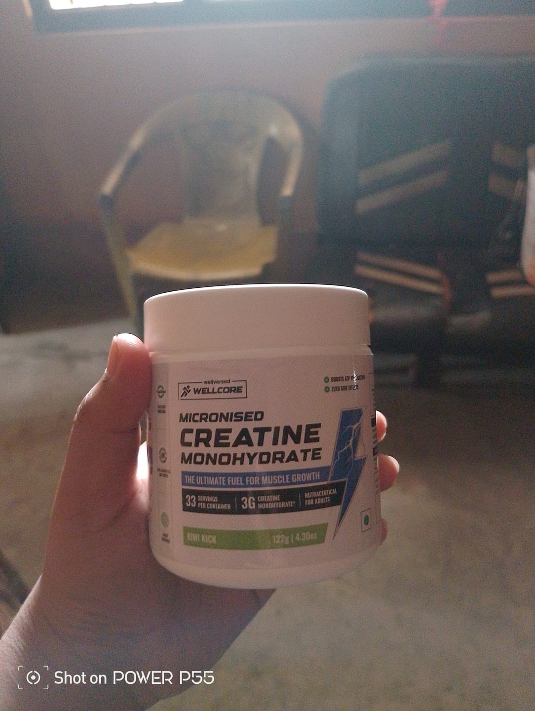 Customer photo review of Wellcore - Pure Micronised Creatine Monohydrate | Kiwi Kick (122g, 33 servings)